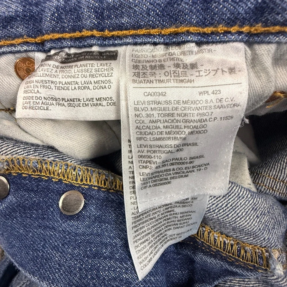 Levis 501 Original Fit Mens W32 L28 2012 Year Straight Leg Button Fly Blue Denim